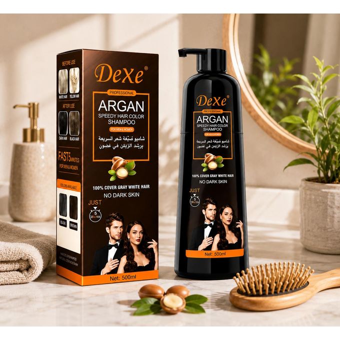 Shampooing colorant Noir rapide Dexe Collagène & a l'huile d'argan
