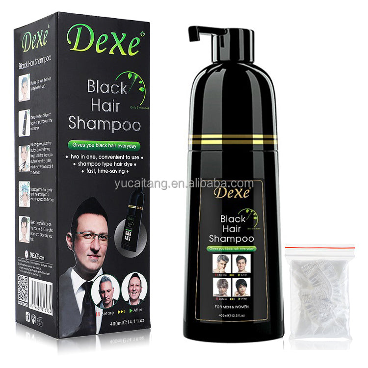 Shampooing colorant Noir rapide Dexe Collagène & a l'huile d'argan
